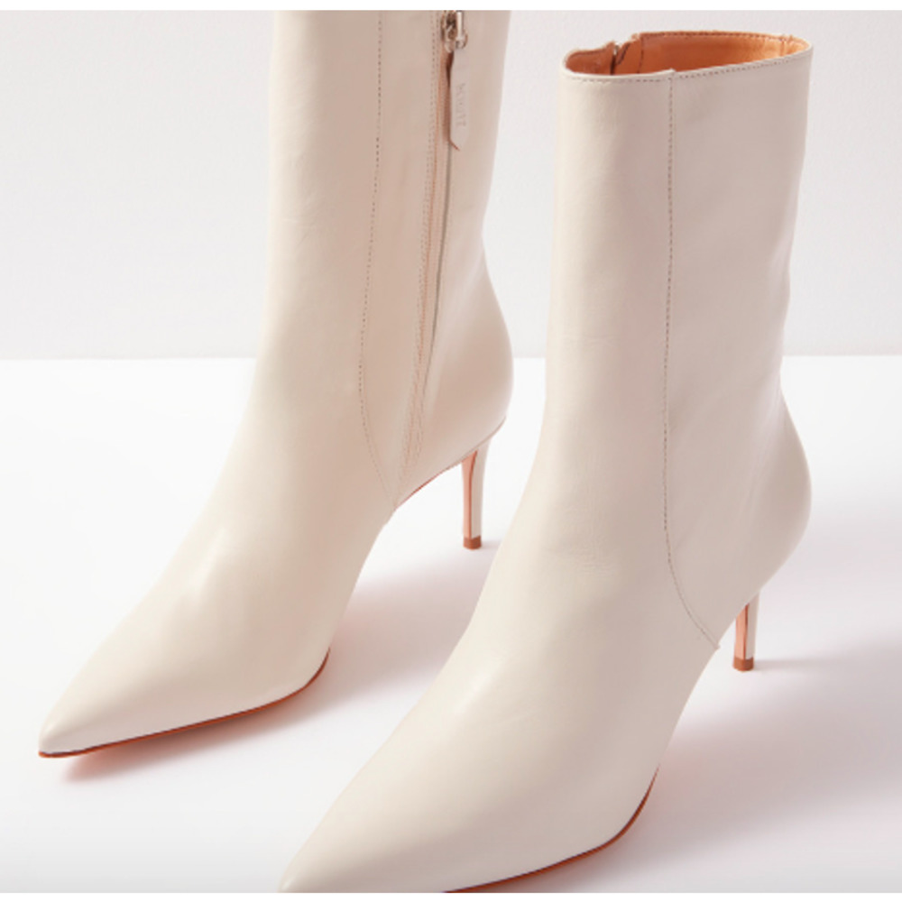 NWT SCHUTZ BLAKE DELUXE NAPPA PEARL ANKLE BOOTS